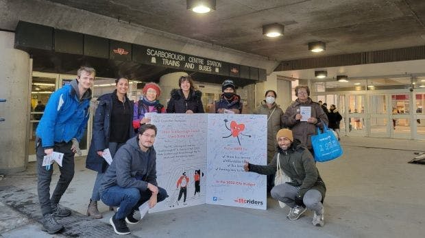 Hundreds of Scarborough residents sign massive card urging local councillor to reverse TTC service cuts